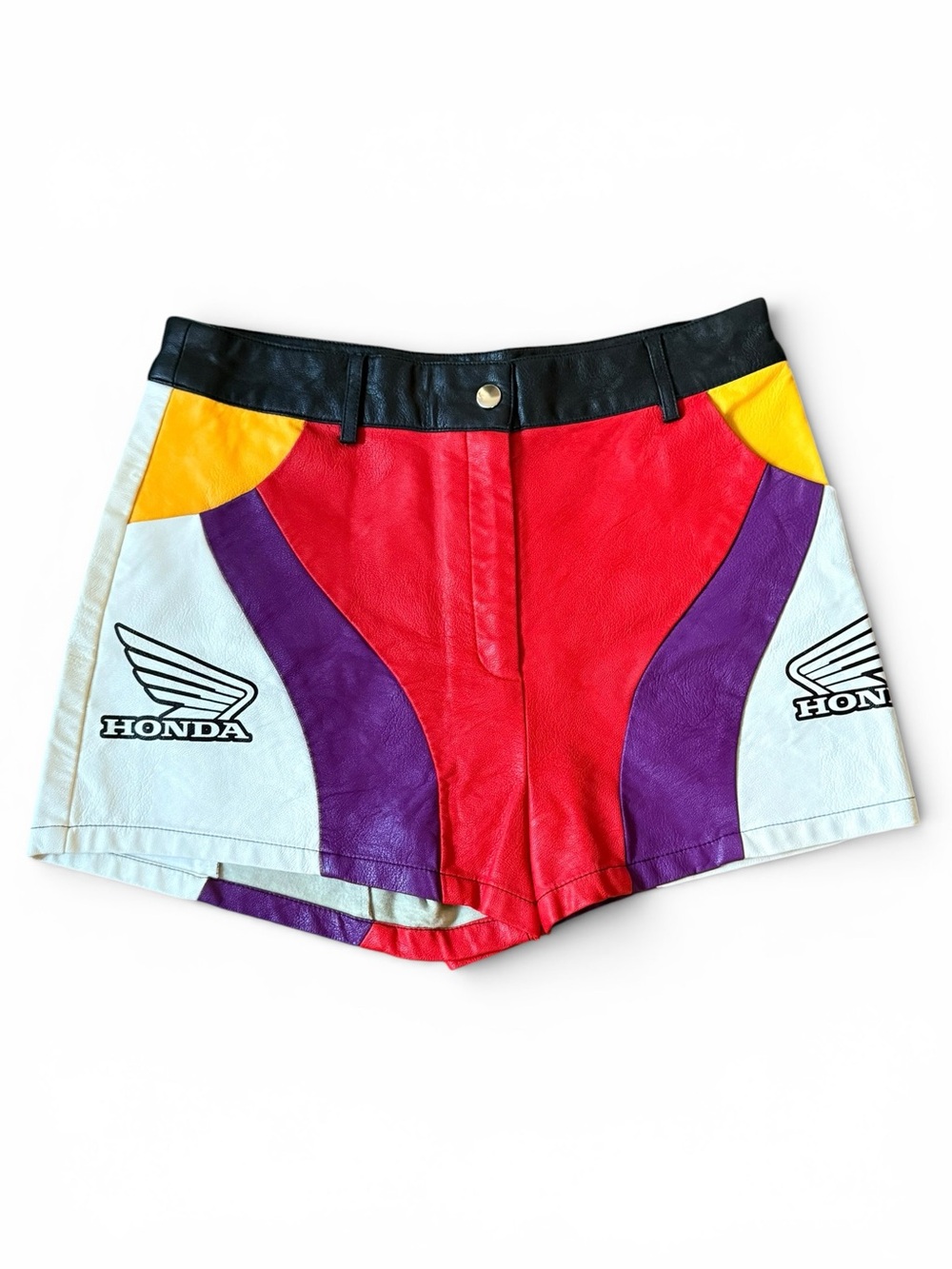 Honda Vegan Leather Racing Shorts - Forever 21 medium